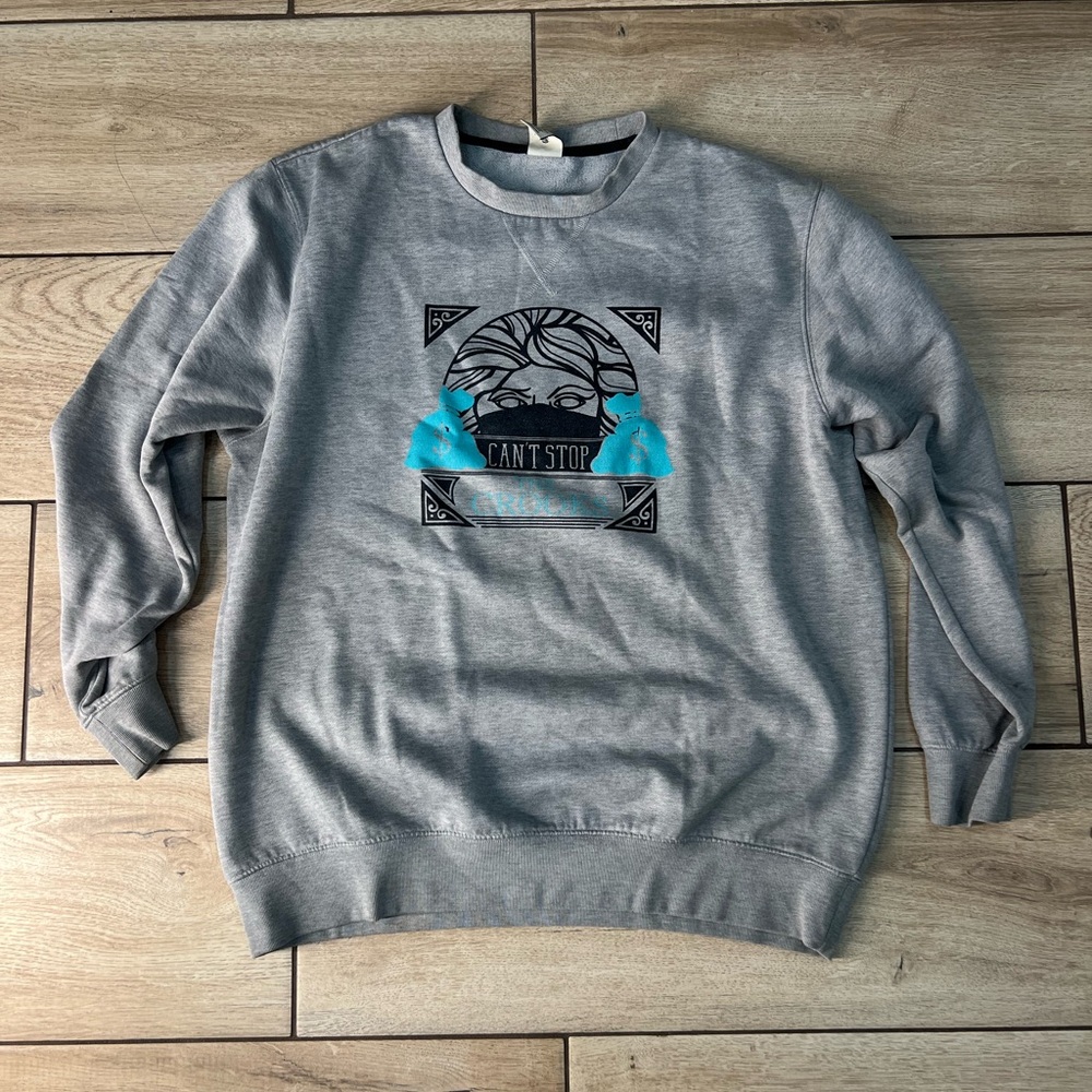 Crooks & Castle Can’t Stop Gray Pullover Sweater Sweatshirt Mens 2XL